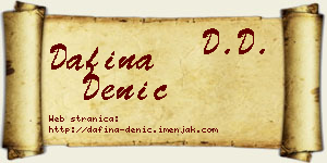 Dafina Denić vizit kartica